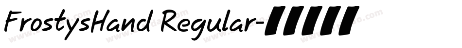 FrostysHand Regular字体转换